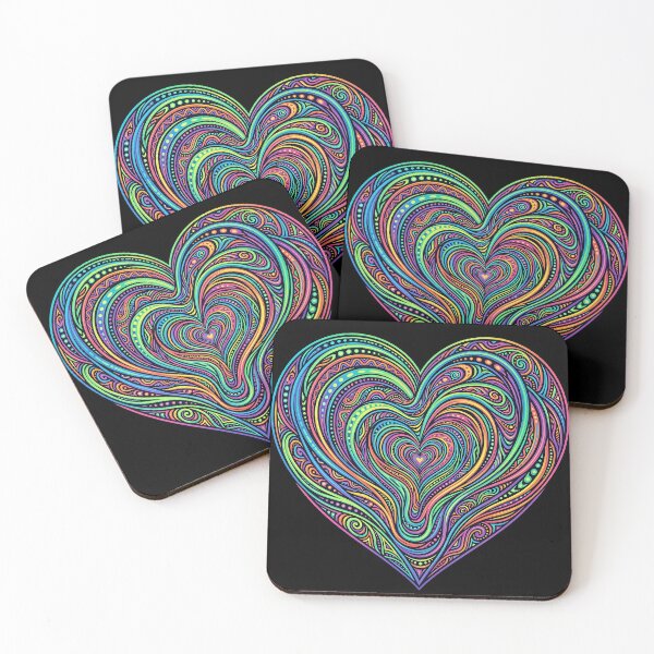 Item preview, Psychedelic Love – Trippy Heart Waves designed and sold by RH Design Lab.