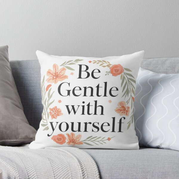 Item preview, Be Gentle With Yourself – Aesthetic Botanical Mental Health Quote designed and sold by CRoseCounseling.