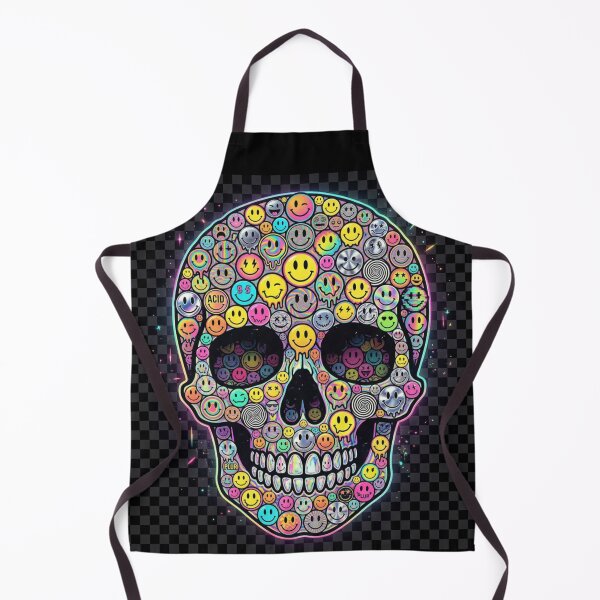 Item preview, Skull Smile Acid Art – Psychedelic Neon Skull Rave & Streetwear Style designed and sold by PLUSHIWORLDtm.