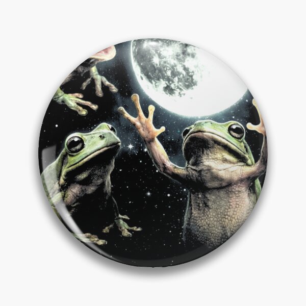 Item preview, Frogs Under the Full Moon Fantasy Night Design Funy designed and sold by MiALopezArt.