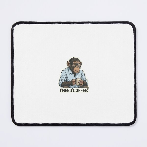 Item preview, I Need Coffee Monkey Sticker | Office Humor Meme | Work Life Cartoon designed and sold by Newkidshub.