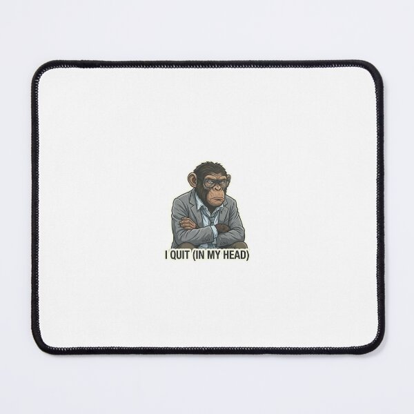 Item preview, I Quit In My Head Monkey Sticker | Funny Office Meme | Work Humor Cartoon designed and sold by Newkidshub.