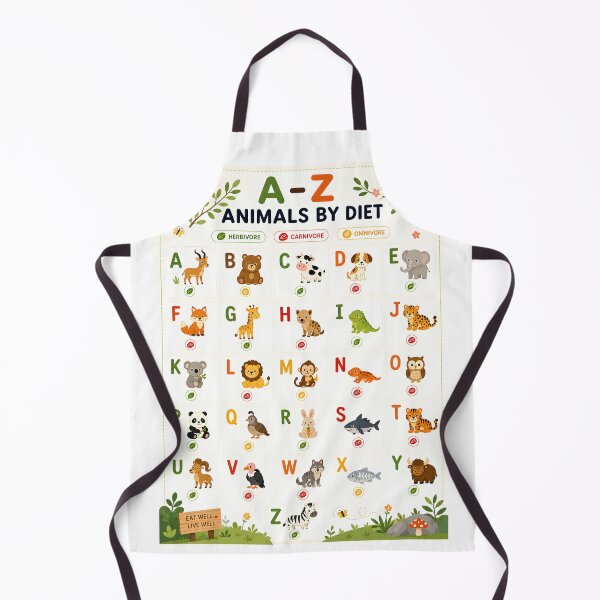 Item preview, A to Z Herbivore Carnivore Omnivore Kids Alphabet designed and sold by CosmoPixelArts.