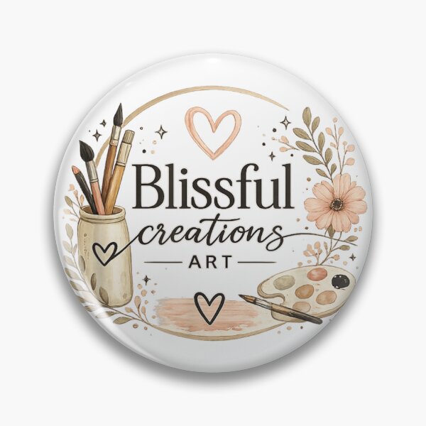 Item preview, Blissful Creations Art Studio Painter Palette Brushes and Floral Wreath Aesthetic designed and sold by Daisy Grimes.