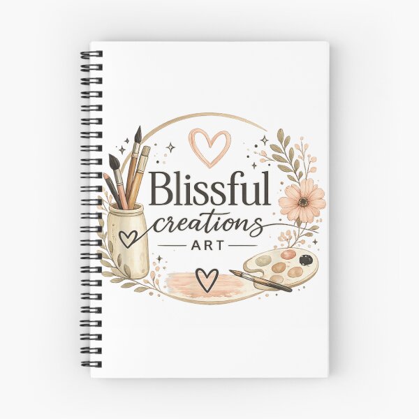 Item preview, Blissful Creations Art Studio Painter Palette Brushes and Floral Wreath Aesthetic designed and sold by Daisy Grimes.