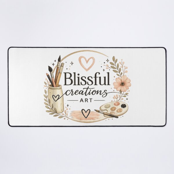 Item preview, Blissful Creations Art Studio Painter Palette Brushes and Floral Wreath Aesthetic designed and sold by Daisy Grimes.