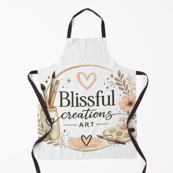 Artikelvorschau, Blissful Creations Kunststudio: Malerpalette, Pinsel und Blumenkranz-Ästhetik entworfen und verkauft von Daisy Grimes.