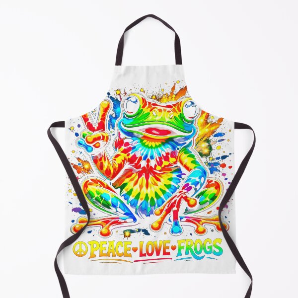 Item preview, Rainbow Tie Dye Frog Peace Sign Psychedelic Design Colorful designed and sold by MiALopezArt.