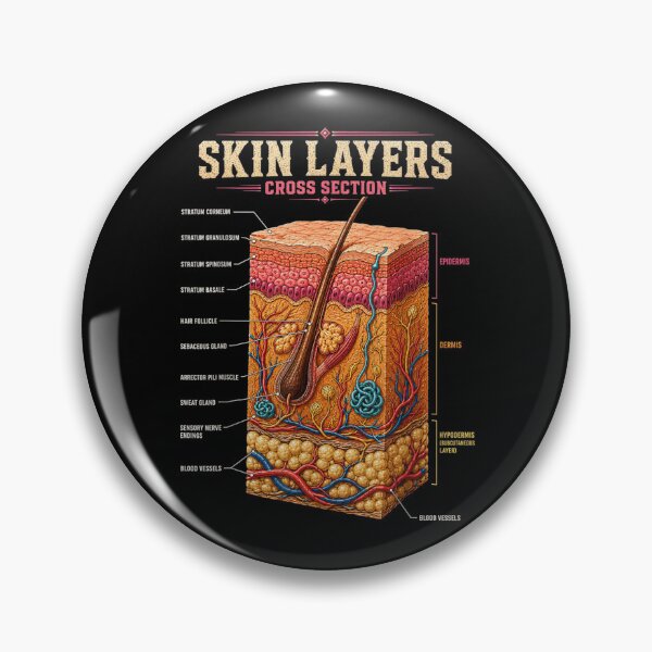 Item preview, Human Skin Layers Cross Section Anatomy Diagram Medical Educational Science Chart designed and sold by Daisy Grimes.