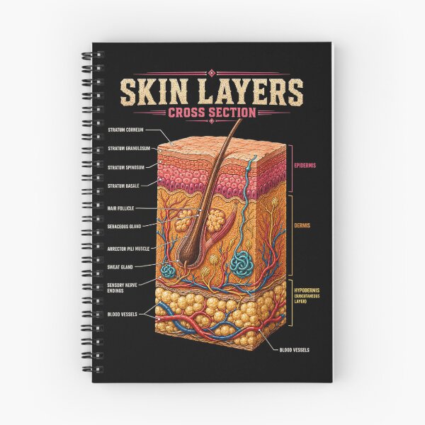 Item preview, Human Skin Layers Cross Section Anatomy Diagram Medical Educational Science Chart designed and sold by Daisy Grimes.