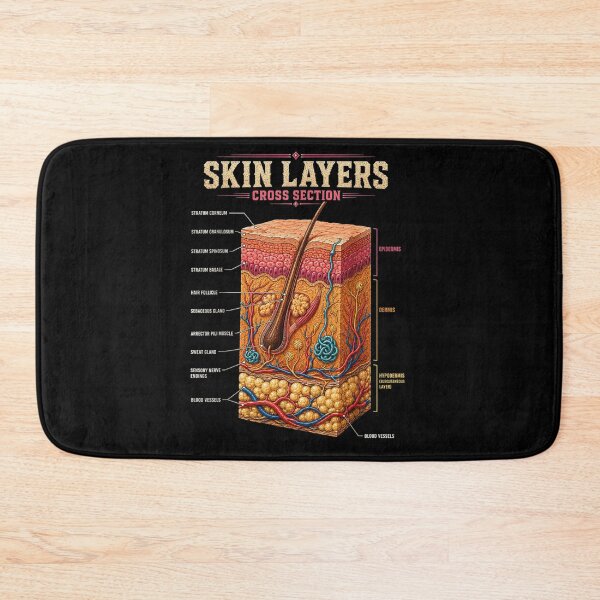 Item preview, Human Skin Layers Cross Section Anatomy Diagram Medical Educational Science Chart designed and sold by Daisy Grimes.