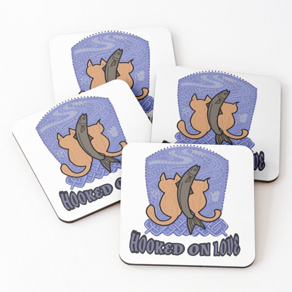 Item preview, Funny Orange Cats Sharing Fish Folk Art Illustration designed and sold by LeshanArt.