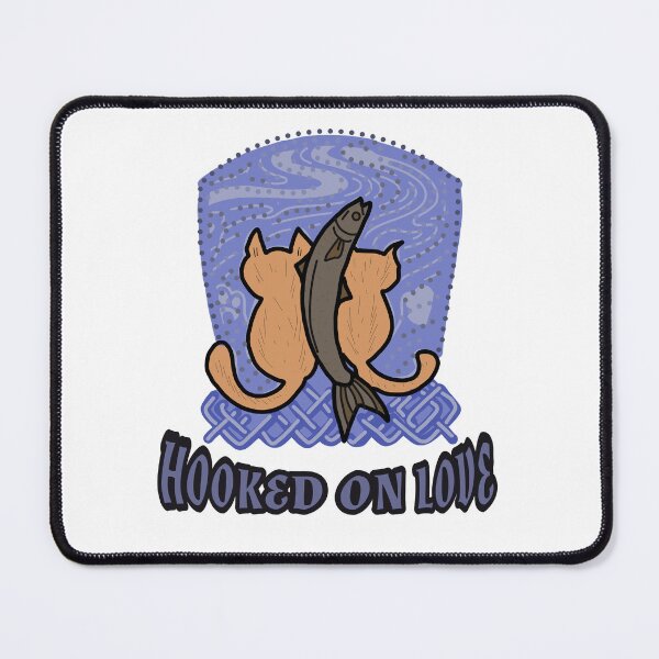 Item preview, Funny Orange Cats Sharing Fish Folk Art Illustration designed and sold by LeshanArt.