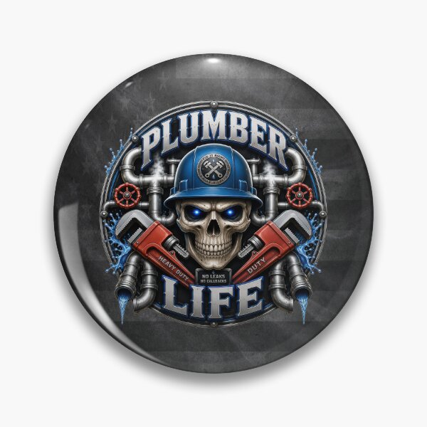 Item preview, Plumber Life Skull Pipefitter Heavy Duty Plumbing Design designed and sold by artistwill.
