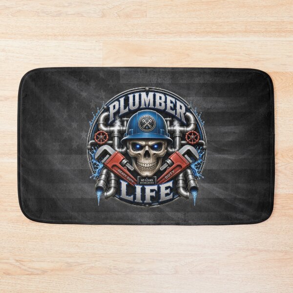 Item preview, Plumber Life Skull Pipefitter Heavy Duty Plumbing Design designed and sold by artistwill.