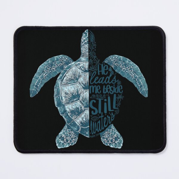 Item preview, He Leads Me Beside Still Waters Sea Turtle Psalm 23 Christian designed and sold by Daisy Grimes.