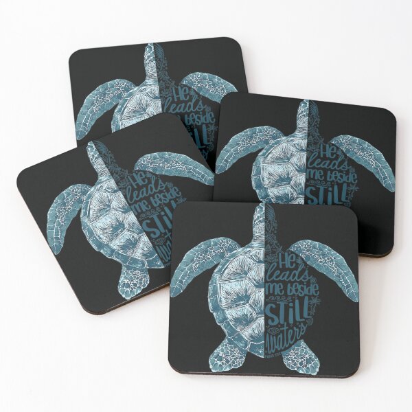 Item preview, He Leads Me Beside Still Waters Sea Turtle Psalm 23 Christian designed and sold by Daisy Grimes.