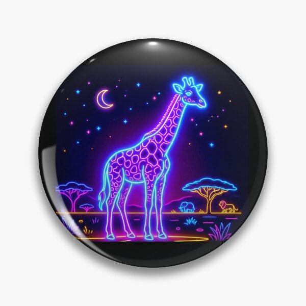 Item preview, Zellkultur Neon Giraffe Sticker – Bunte Neon Savanne Kunst designed and sold by ExploreAura Studio.