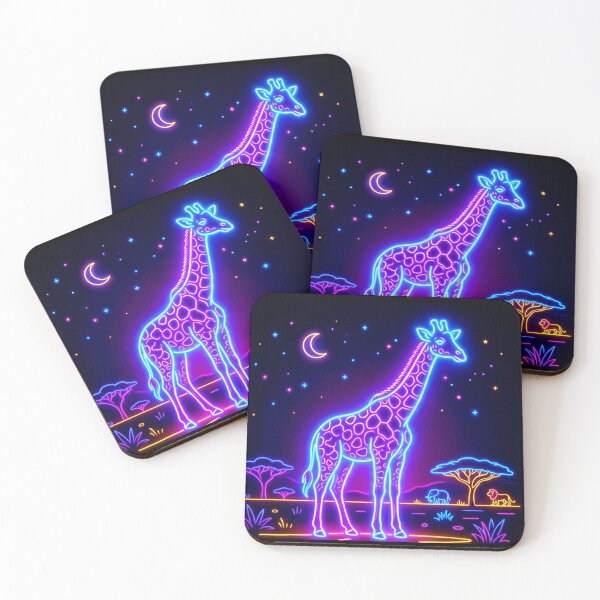 Item preview, Zellkultur Neon Giraffe Sticker – Bunte Neon Savanne Kunst designed and sold by ExploreAura Studio.