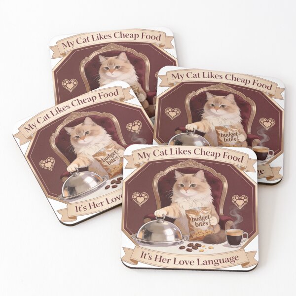 Item preview, My Cat Likes Cheap Food Funny Coffee Cat Mom Art Gift designed and sold by YMLux.