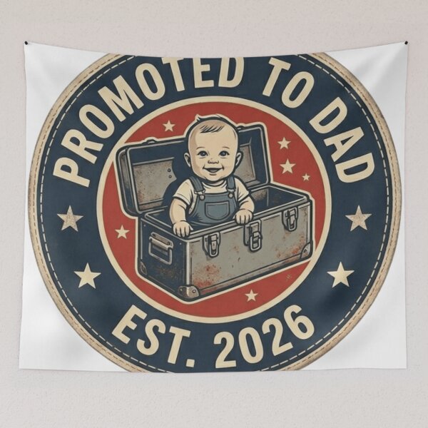 Item preview, Promoted to Dad EST. 2026 Premium T - shirt designed and sold by Nirozima.