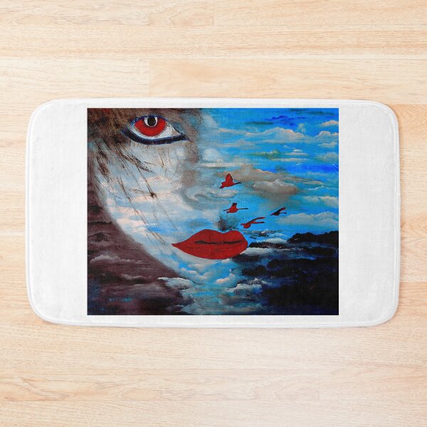 Item preview, Red Lips and Birds and Blue Sky designed and sold by hkonestudio.