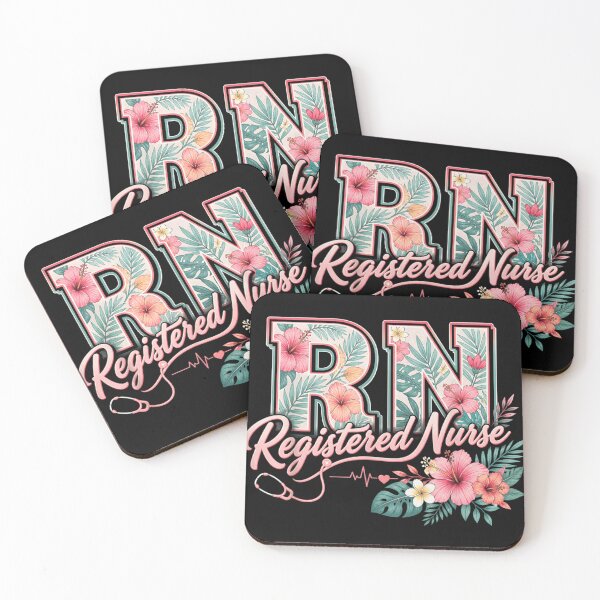 Item preview, Tropical Floral Registered Nurse RN Hibiscus Flowers Aesthetic Nursing Healthcare Profession designed and sold by Chaya Reid.