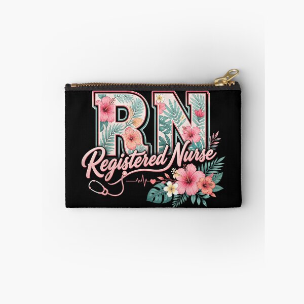Item preview, Tropical Floral Registered Nurse RN Hibiscus Flowers Aesthetic Nursing Healthcare Profession designed and sold by Chaya Reid.