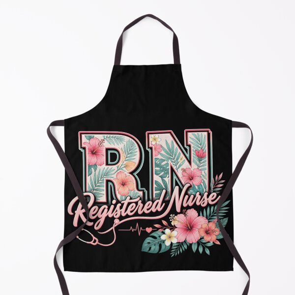 Item preview, Tropical Floral Registered Nurse RN Hibiscus Flowers Aesthetic Nursing Healthcare Profession designed and sold by Chaya Reid.