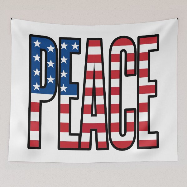 Item preview, Stars and Stripes Peace Letters designed and sold by ArtEmotionsImages.