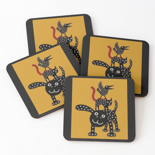 Item preview, Playful Dog, Cat and Bird designed and sold by ZunZunArt.
