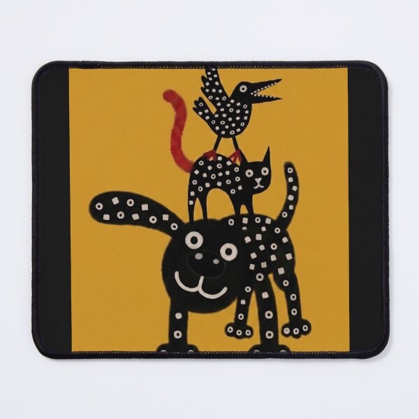 Item preview, Playful Dog, Cat and Bird designed and sold by ZunZunArt.