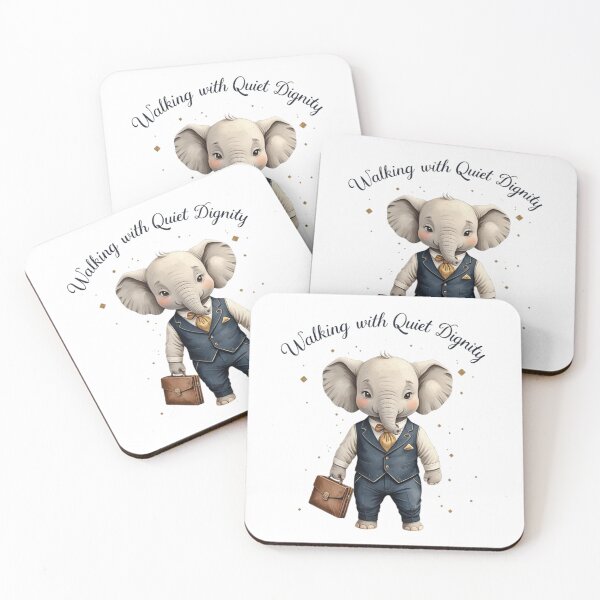 Item preview, Walking With Quiet Dignity Dapper Elephant Old Money Aesthetic designed and sold by AQUILAKREO.
