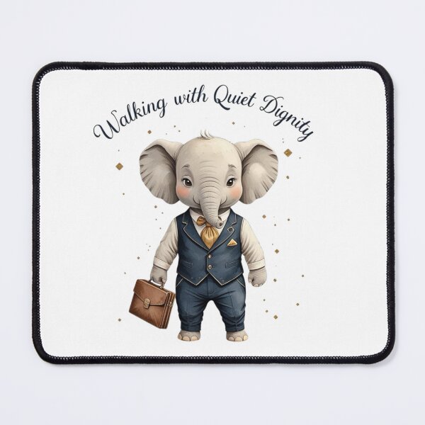 Item preview, Walking With Quiet Dignity Dapper Elephant Old Money Aesthetic designed and sold by AQUILAKREO.