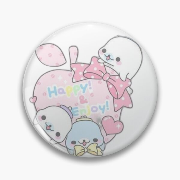 Item preview, Kawaii Pastel Seals Happy & Enjoy Apple designed and sold by AesthinkArt.