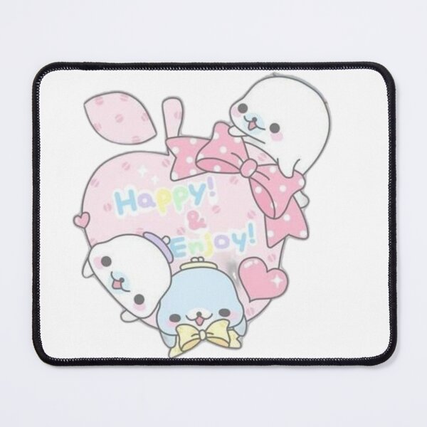 Item preview, Kawaii Pastel Seals Happy & Enjoy Apple designed and sold by AesthinkArt.