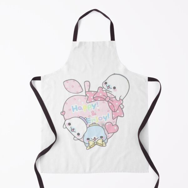 Item preview, Kawaii Pastel Seals Happy & Enjoy Apple designed and sold by AesthinkArt.