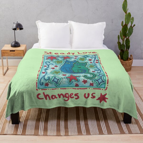 Item preview, Steady Love Changes Us Cat Art Whimsical Romantic Design designed and sold by graviolajones.
