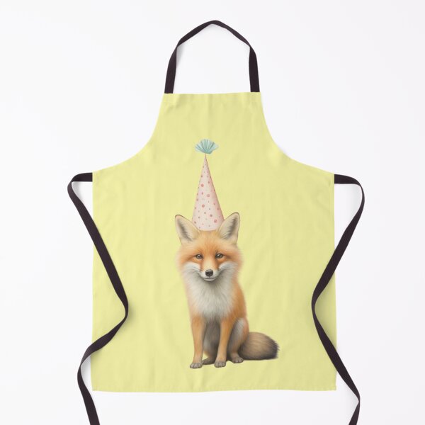 Item preview, Party fox with polka-dotted hat and party hat designed and sold by Mauswohn.