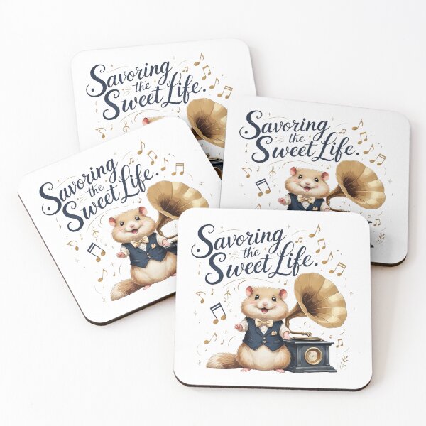Item preview, Savoring The Sweet Life Vintage Hamster Gramophone Preppy designed and sold by AQUILAKREO.