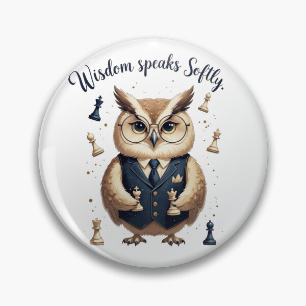 Item preview, Wisdom Speaks Softly Preppy Owl Chess Player Dark Academia designed and sold by AQUILAKREO.