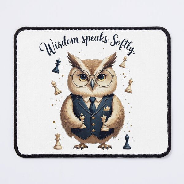 Item preview, Wisdom Speaks Softly Preppy Owl Chess Player Dark Academia designed and sold by AQUILAKREO.