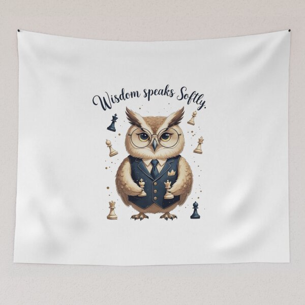 Item preview, Wisdom Speaks Softly Preppy Owl Chess Player Dark Academia designed and sold by AQUILAKREO.
