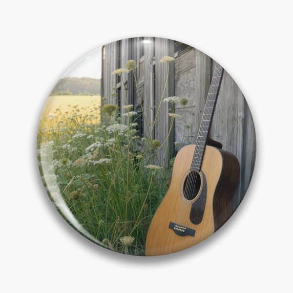 Item preview, Acoustic Guitar Leaning on an Old Barn designed and sold by Maria Dryfhout.