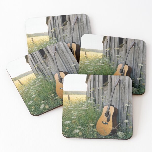 Item preview, Acoustic Guitar Leaning on an Old Barn designed and sold by Maria Dryfhout.