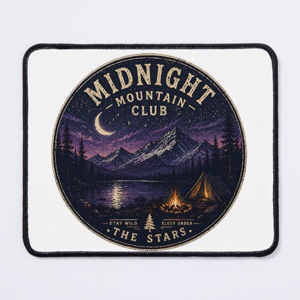 Item preview, Midnight Mountain Club Shirt, Stargazing Camping Tee, Night Hiking Shirt, Mountain Night Sky T-Shirt, Outdoor Aesthetic Tee, Nature Lover Gift designed and sold by Arjay Graphic Design.