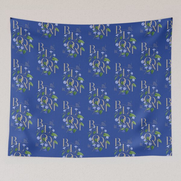 Artikelvorschau, Blue Floral Botanical Aesthetic T-Shirt entworfen und verkauft von GreenVerseStore.