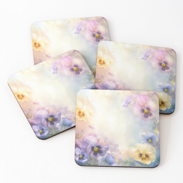 Item preview, Pansy Flowers in Sunlight Ethereal Abstract designed and sold by Maria Dryfhout.