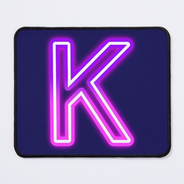 Item preview, Letter K Neon Pink Purple Glow - Retro Futuristic Monogram Initial designed and sold by SolutionsArt.