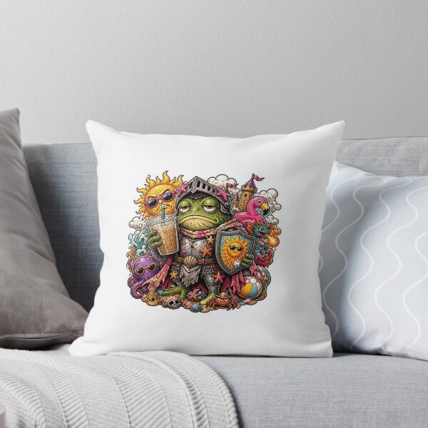 Item preview, Frog Knight Summer Sticker designed and sold by Imaginarium of Chaos falcon88 .